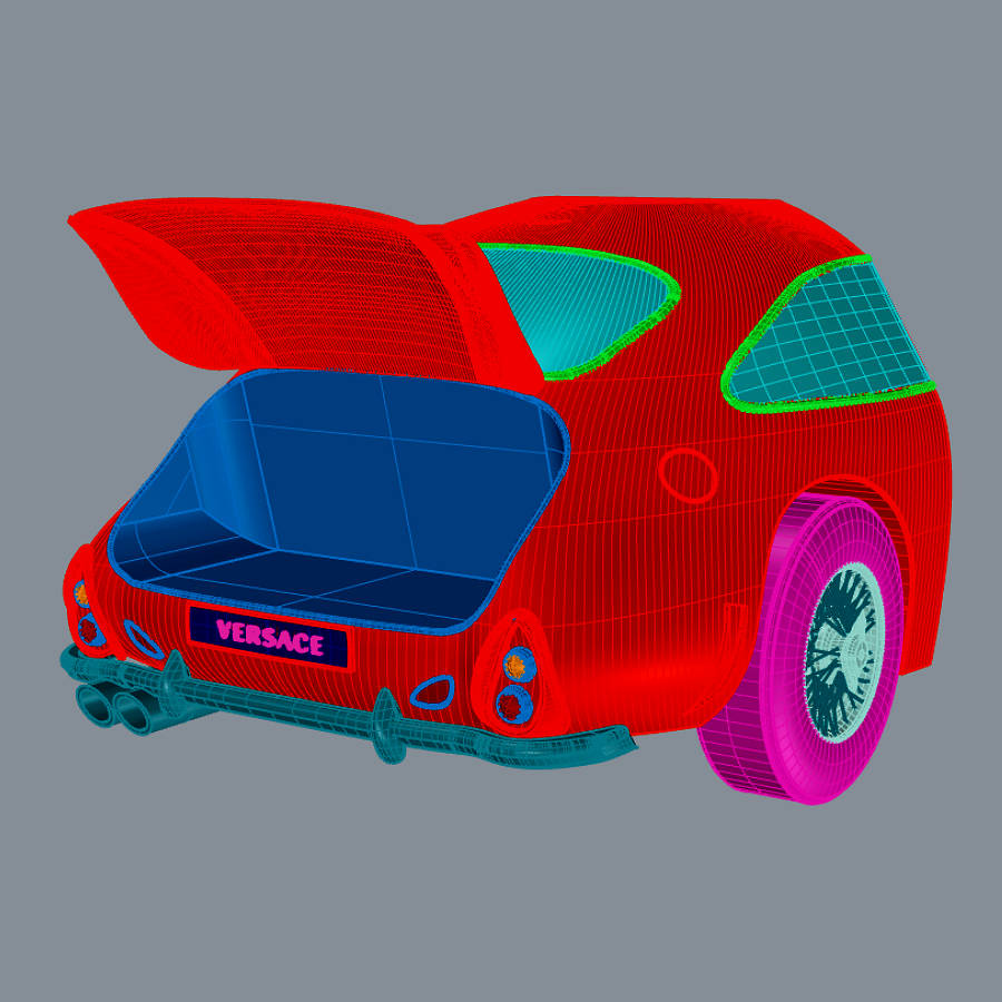 Modello 3D automobile
